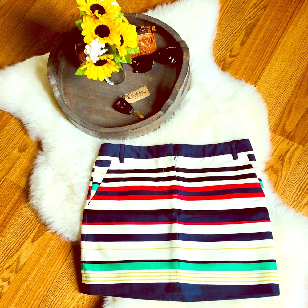 🧳J. Crew Multi Stripe Skirt